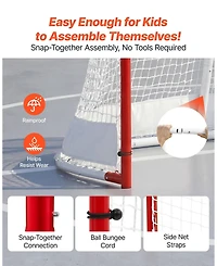 Sugift Heavy-Duty Steel Street and Roller Hockey Goal Net for Indoor Outdoor Training
