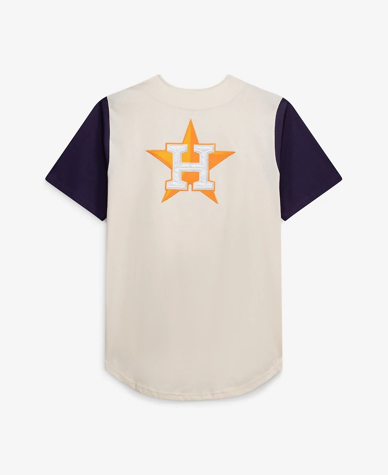 Fanatics Men's Cream Houston Astros Big Tall Full-Button Jersey