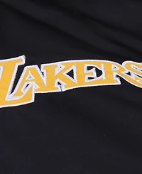 Mitchell & Ness Men's Black Los Angeles Lakers Throw It Back Heavyweight Full-Zip Satin Jacket