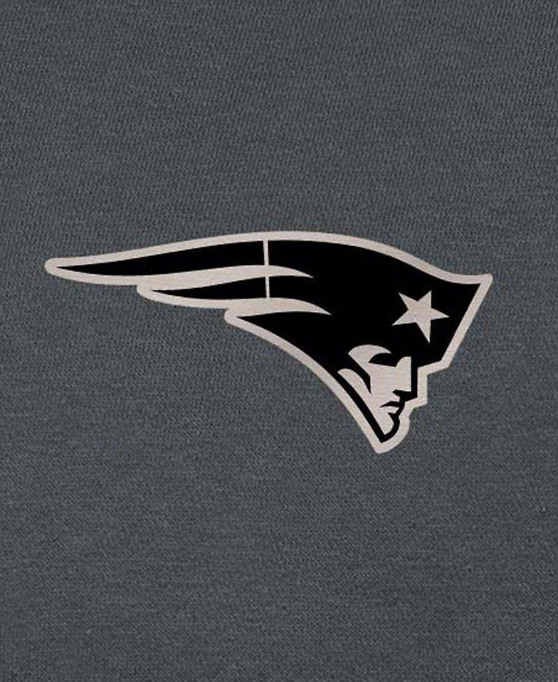Antigua Men's Charcoal New England Patriots Brushed Carbon Victory Pullover Hoodie