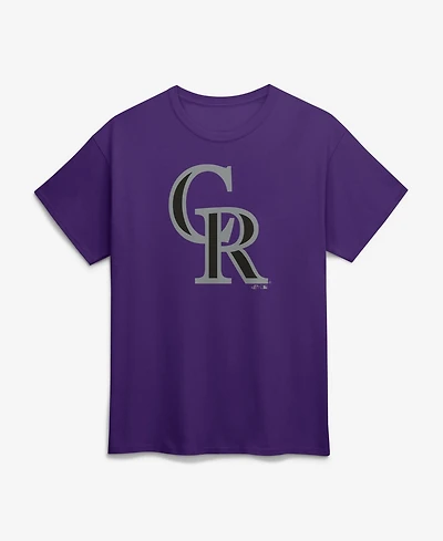 Logo Athletic Men's Purple Colorado Rockies Official T-Shirt