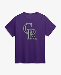 Logo Athletic Men's Purple Colorado Rockies Official T-Shirt
