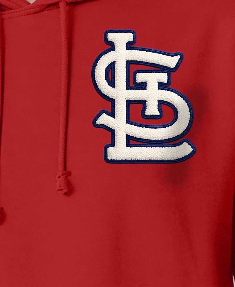 Champion Men's Red St. Louis Cardinals Reverse Weave Chenille Hoodie