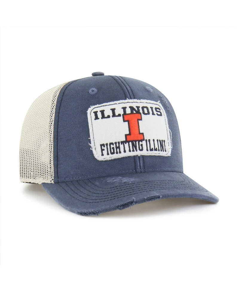 47 Brand Men's and Women's Navy Illinois Fighting Illini Egremont Well-Worn Adjustable Trucker Hat