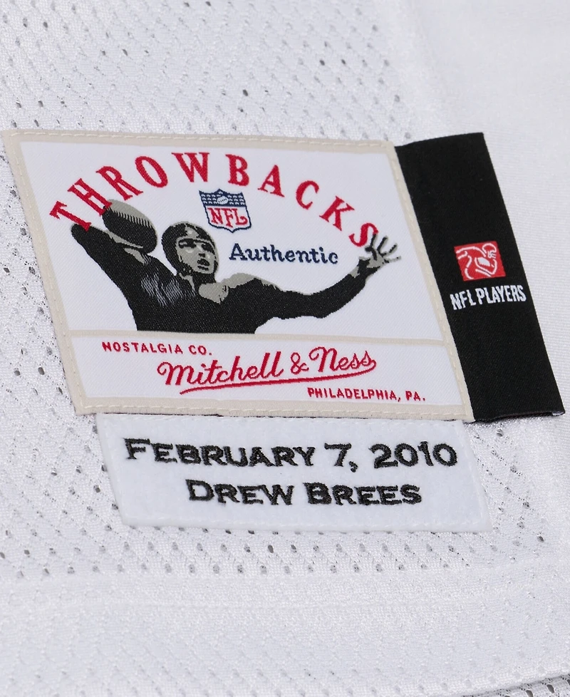 Mitchell Ness Men's Drew Brees White New Orleans Saints Super Bowl Xliv Authentic Jersey