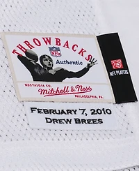 Mitchell Ness Men's Drew Brees White New Orleans Saints Super Bowl Xliv Authentic Jersey