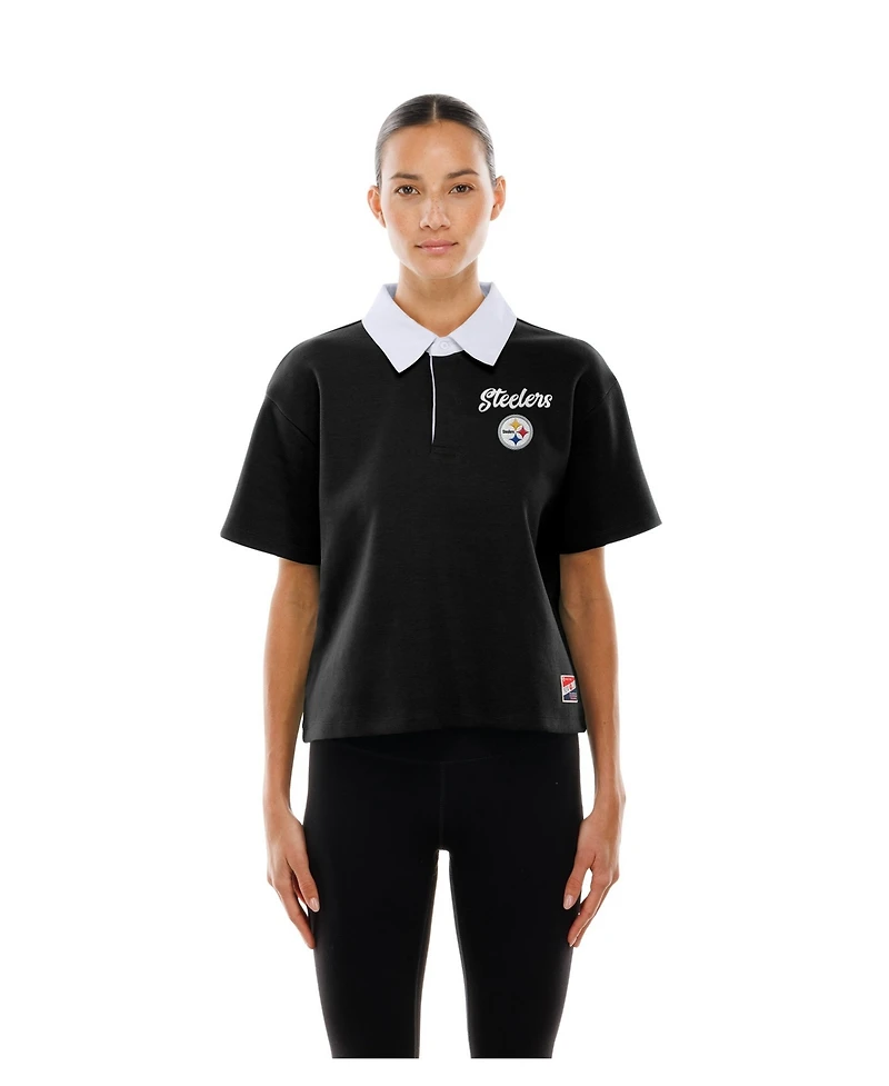 New Era Women's Pittsburgh Steelers Boxy Cropped Polo