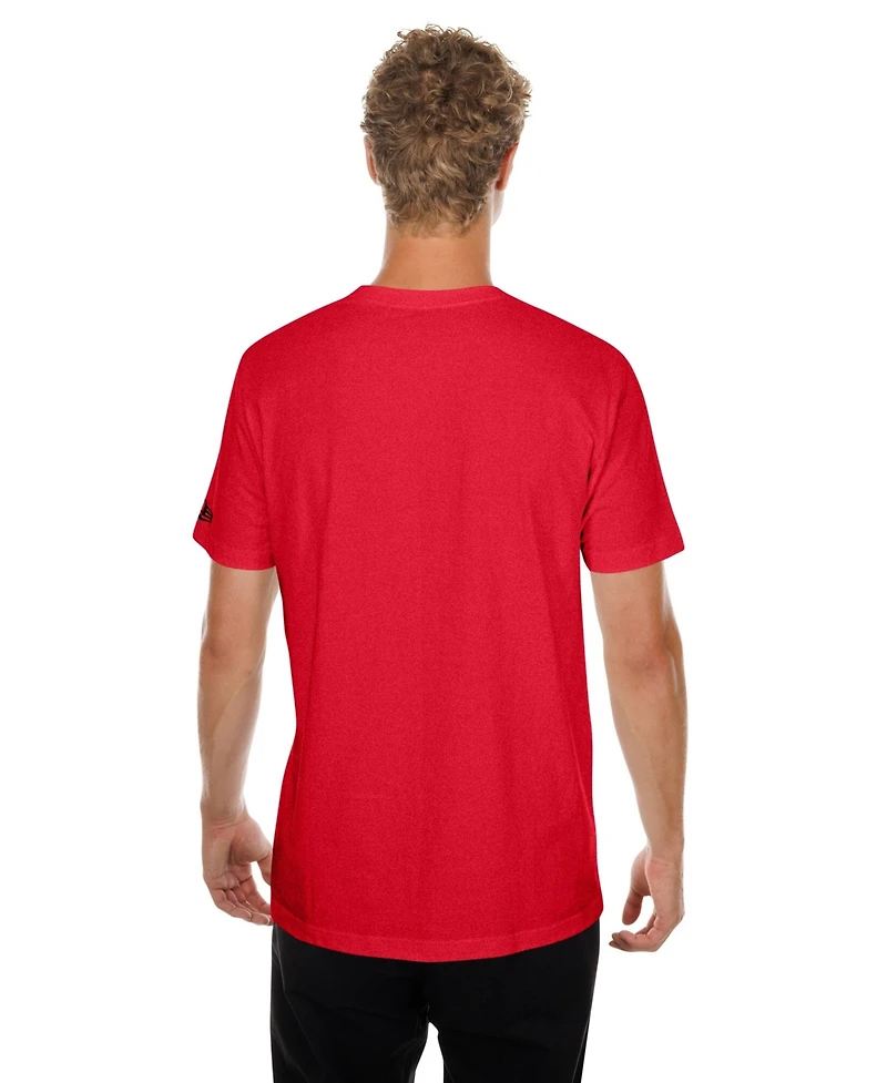 New Era Men's Red Cincinnati Reds Oversized Throwback Distressed T-Shirt