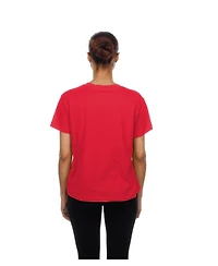 New Era Women's Cincinnati Reds V-Neck Short-Sleeve T-Shirt