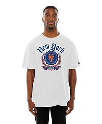 New Era Men's White York Mets Fleur Domestic T-Shirt