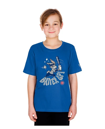 New Era Big Boys and Girls Royal Chicago Cubs Looney Tunes T-Shirt