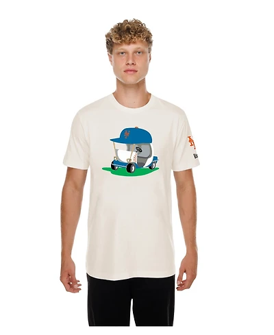 New Era Men's Natural York Mets Golf Mascot T-Shirt