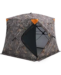 Sugift 270degree(s) See Through 4-5 Person Pop Up Hunting Blind with Carrying Bag One-Way Mesh Tent