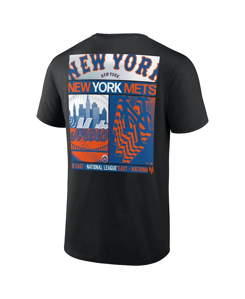 Fanatics Men's Black New York Mets Big Tall Two-Sided Graphic T-Shirt