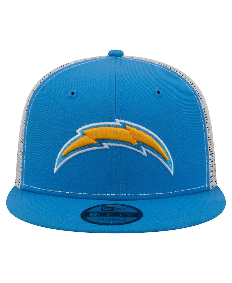 New Era Men's Powder Blue Los Angeles Chargers Core Team 9FIFTY Trucker Snapback Hat