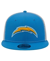 New Era Men's Powder Blue Los Angeles Chargers Core Team 9FIFTY Trucker Snapback Hat