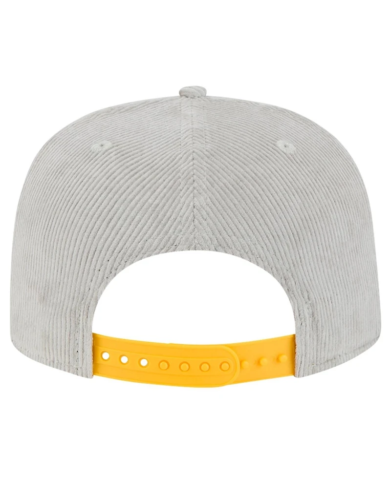 New Era Men's Gray Oakland Athletics Corduroy Golfer Snapback Hat