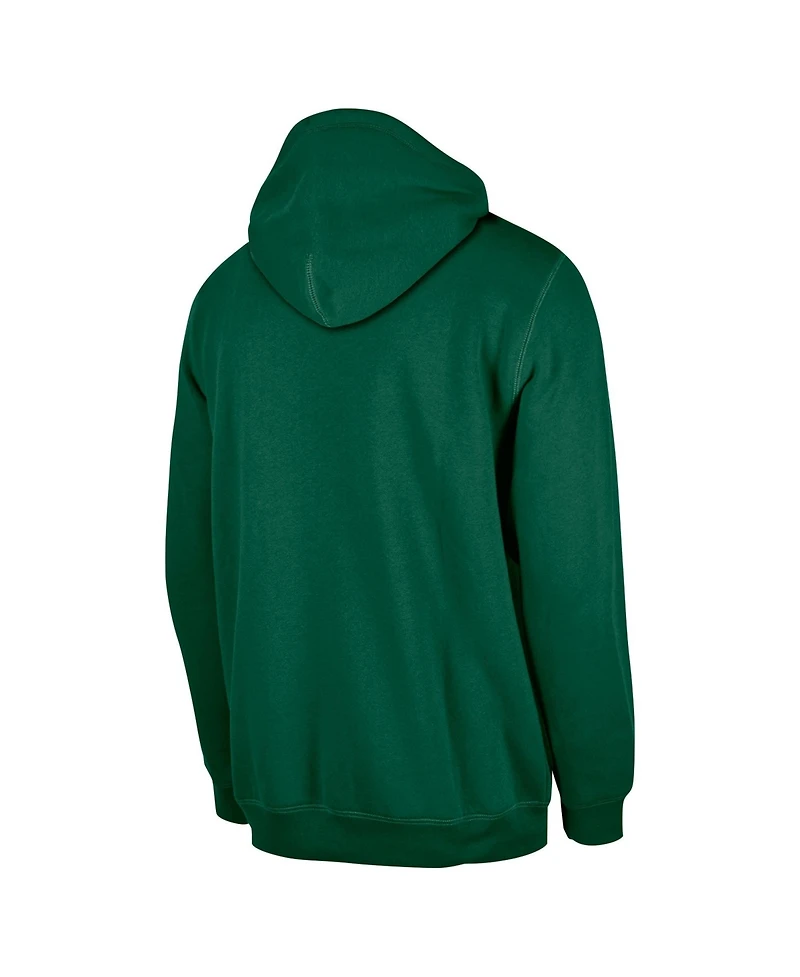 New Era Men's Green York Jets 3rd Down Plaid Pullover Hoodie