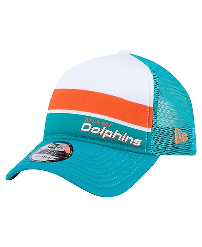 New Era Preschool Aqua Miami Dolphins Sport Night Color Block 9FORTY A-Frame Trucker Adjustable Hat