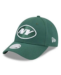 New Era Women's Green New York Jets Simple Adjustable 9FORTY Hat