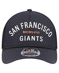 New Era Men's Black San Francisco Giants Minimalist 9FORTY A-Frame Adjustable Hat