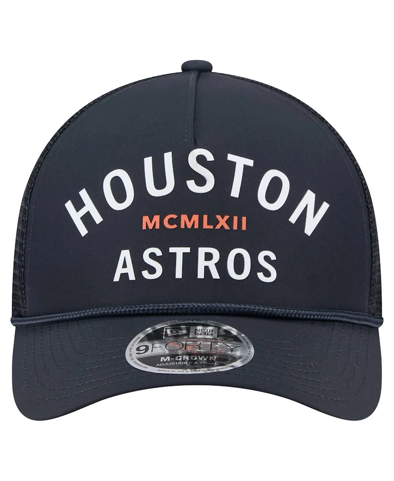 New Era Men's Navy Houston Astros Minimalist 9FORTY A-Frame Adjustable Hat