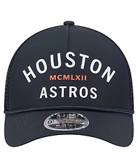 New Era Men's Navy Houston Astros Minimalist 9FORTY A-Frame Adjustable Hat