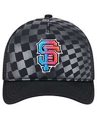 New Era Men's Black San Francisco Giants Gradient 9FORTY A-Frame M-Crown Trucker Adjustable Hat
