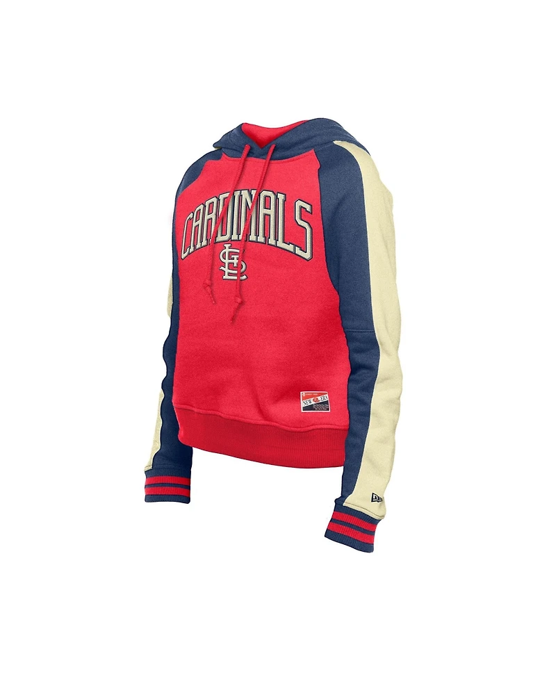 New Era Women's St. Louis Cardinals Cooperstown Collection Cropped Raglan Hoodie