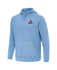 Antigua Men's Heather Powder Blue St. Louis Cardinals Cloud Pullover Hoodie