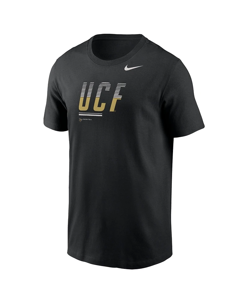 Nike Men's Black Ucf Knights Wordmark Logo Legend T-Shirt