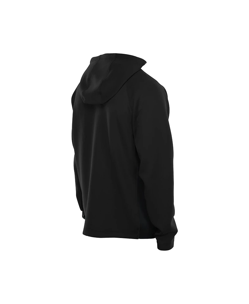 New Era Men's Black Orleans Saints Combine Authentic Raglan Scuba Full-Zip Hoodie