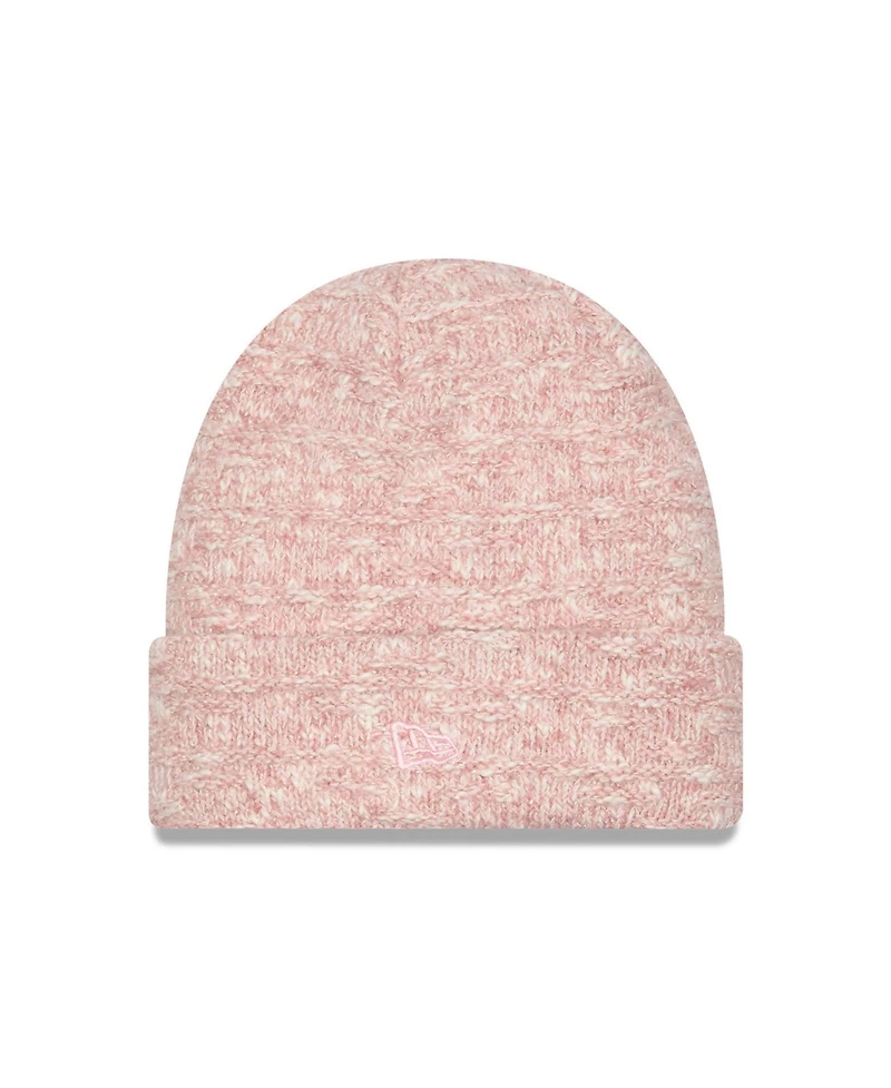 New Era Women's Pink Dallas Cowboys Metallic Cuffed Knit Hat