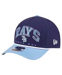 New Era Men's Navy/Light Blue Tampa Bay Rays Arch 9FORTY A-Frame M-Crown Adjustable Hat