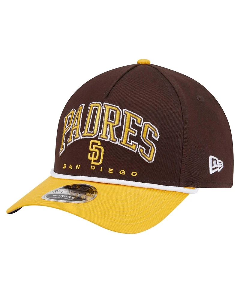 New Era Men's Brown/Gold San Diego Padres Arch 9FORTY A-Frame M-Crown Adjustable Hat
