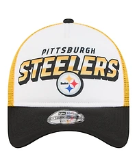 New Era Preschool White Pittsburgh Steelers 9FORTY A-Frame Adjustable Hat