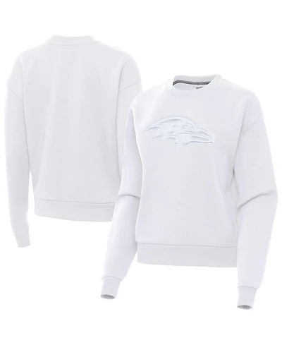 Antigua Women's Baltimore Ravens Victory Long-Sleeve Crewneck Pullover Sweatshirt
