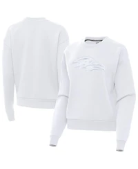 Antigua Women's Baltimore Ravens Victory Long-Sleeve Crewneck Pullover Sweatshirt