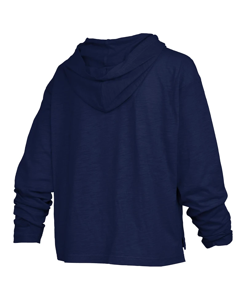 Pressbox Women's Plus Castillo Long-Sleeve Hooded Slub T-Shirt