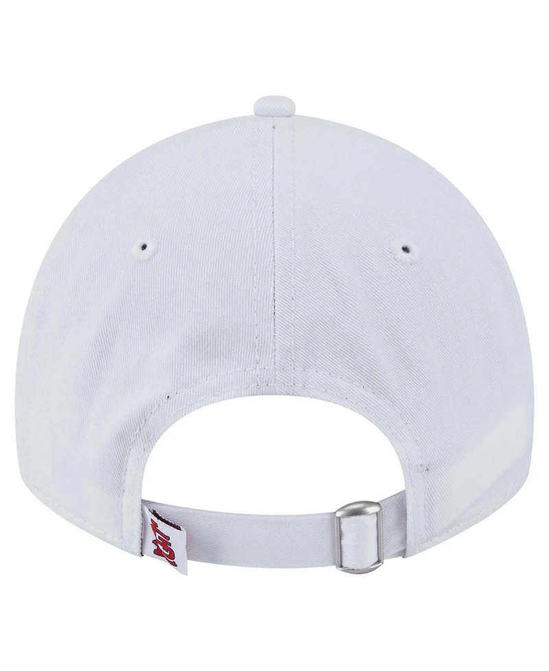 New Era Women's White St. Louis Cardinals Team Fan 9TWENTY Adjustable Hat