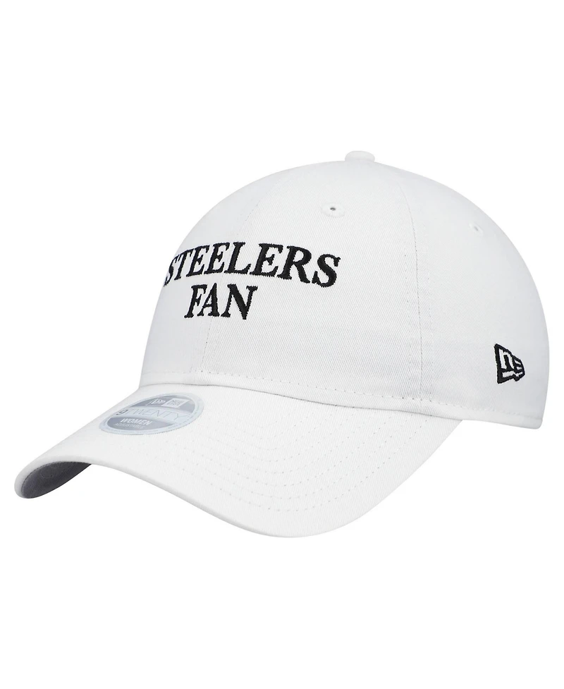 New Era Women's White Pittsburgh Steelers Team Fan 9TWENTY Adjustable Hat