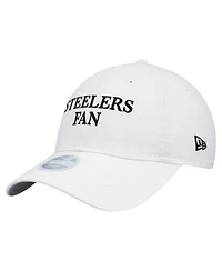 New Era Women's White Pittsburgh Steelers Team Fan 9TWENTY Adjustable Hat