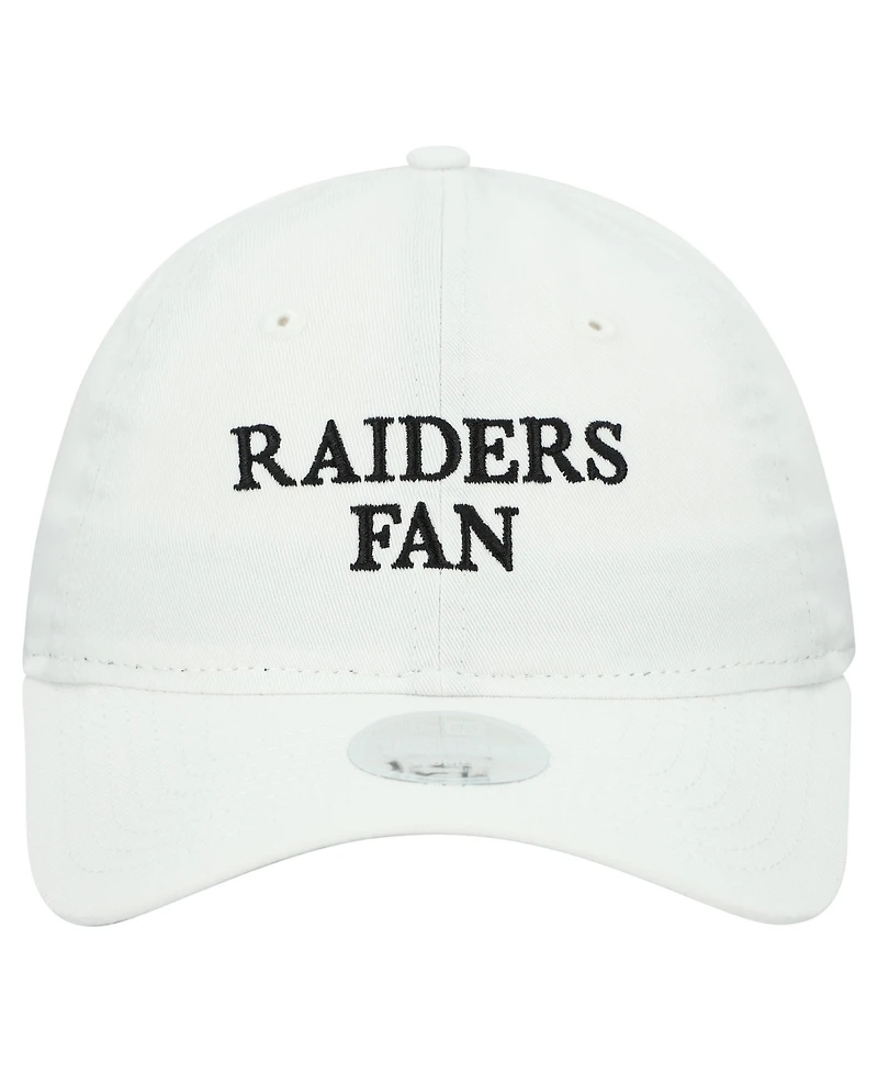 New Era Women's White Las Vegas Raiders Team Fan 9TWENTY Adjustable Hat