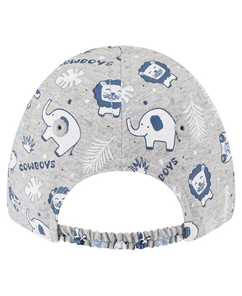New Era Baby Boys and Girls Gray Dallas Cowboys Animal 9TWENTY Flex Hat