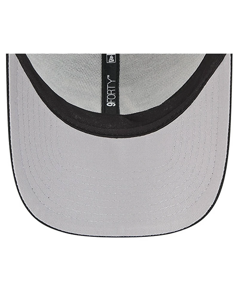 New Era Men's Black New York Jets Apple Trucker 9FORTY Adjustable Hat
