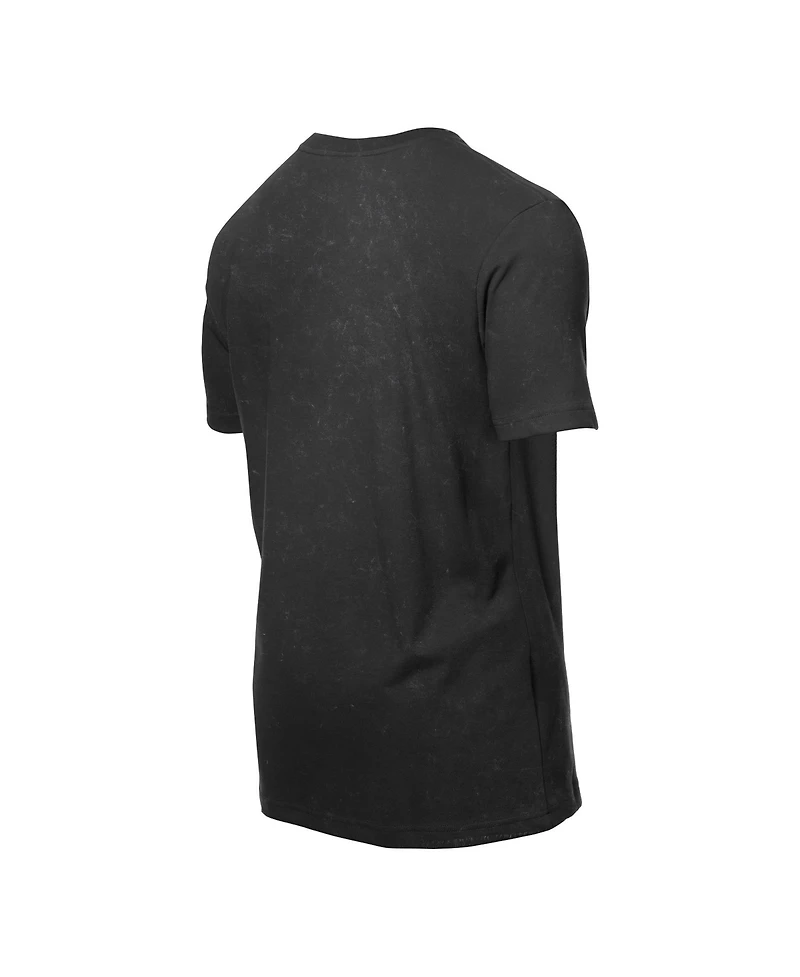 New Era Men's Black Minnesota Vikings Retro Logo Enzyme Washed Oversized T-Shirt