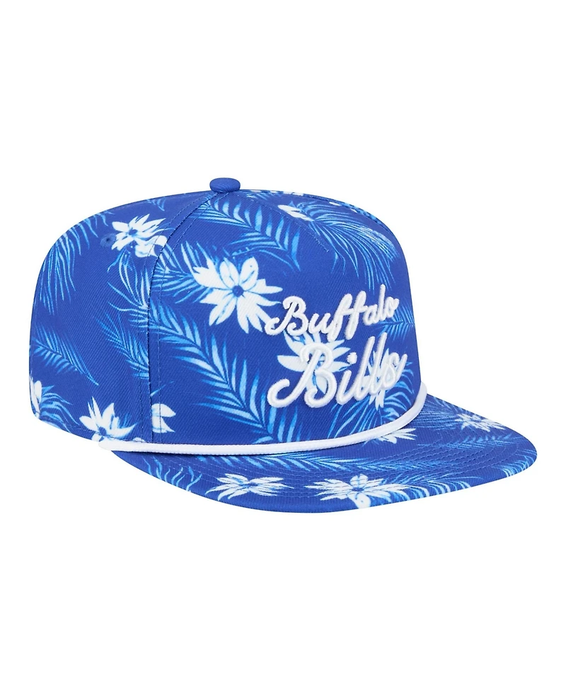 New Era Men's Royal Buffalo Bills Palm Print A-Frame 9FIFTY Snapback Hat