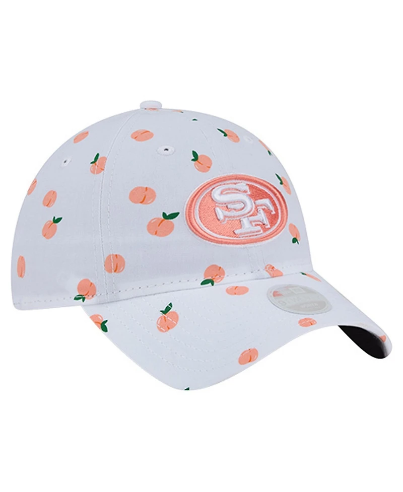 New Era Women's White San Francisco 49ers Fruit Pattern 9TWENTY Adjustable Hat