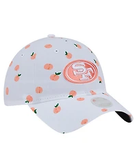 New Era Women's White San Francisco 49ers Fruit Pattern 9TWENTY Adjustable Hat