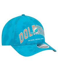 New Era Men's Aqua Miami Dolphins Tie Dye Fade 9Forty M-Crown A-Frame Adjustable Hat